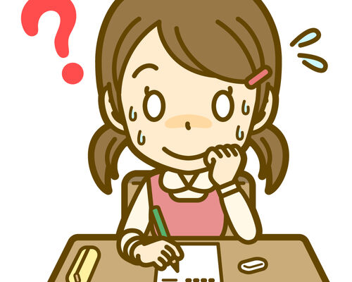 勉強に困っている女の子