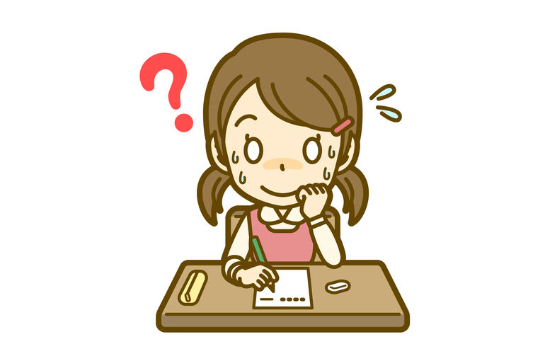 勉強に困っている女の子