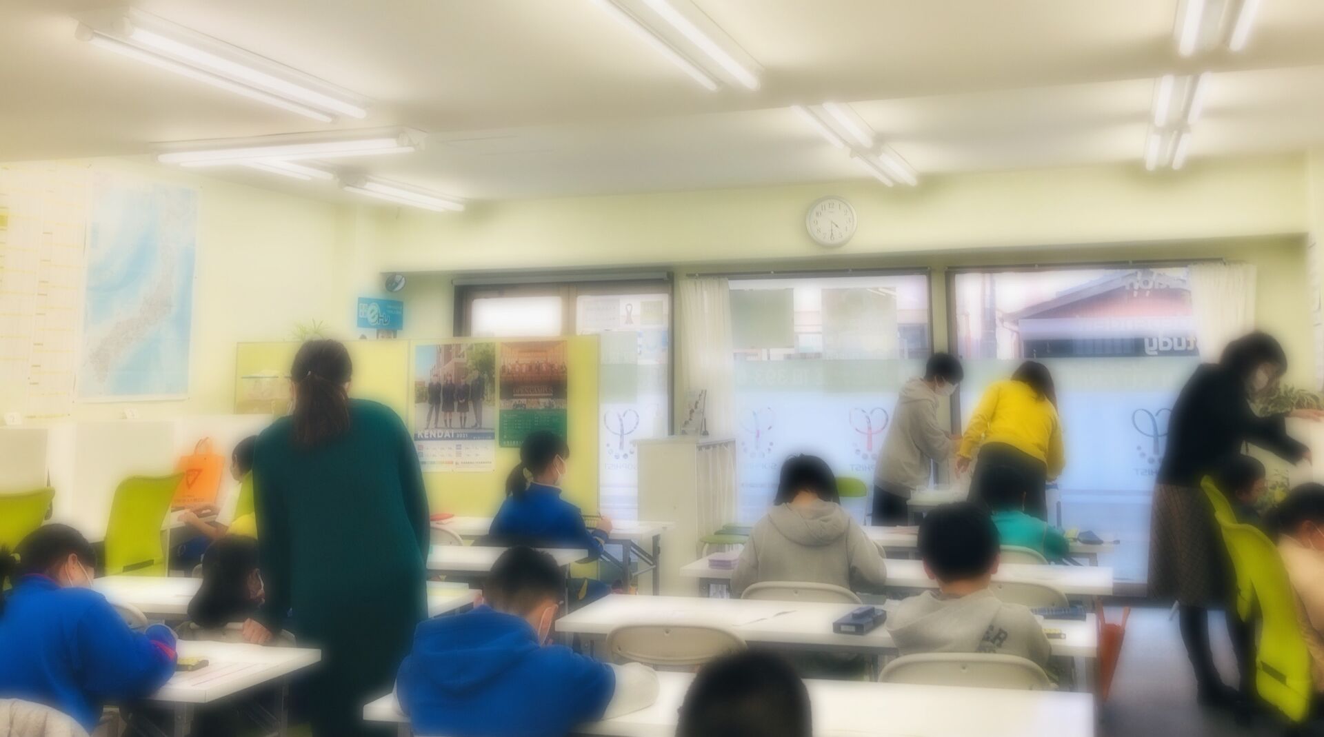 そろばん塾ピコ３月３日（水）16：30教室の様子